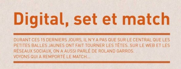 Roland Garros web réseaux sociaux digital